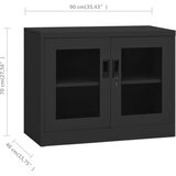  Uredski ormarić antracit 90 x 40 x 70 cm čelični | shoptok.hr