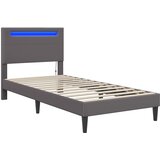  Krevetna konstrukcija Siva 90 x 200 cm Umjetna koža | shoptok.hr
