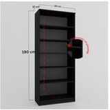 Hanah home lucas glass 1600-92 black multi purpose cabinet | ePonuda.com
