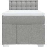 vidaXL Krevet s oprugama i madracem svjetlosivi 100x200 cm od tkanine | shoptok.hr