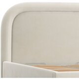 Maison de Rêve Kremno bela oblazinjena zakonska postelja s prostorom za shranjevanje z letvenim dnom 160x200 cm Mija – | Shoptok.si