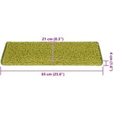 Prostirke za stepenice 30 kom 65x21x4 cm Zelene s pravokutnim rubom - Zelena 65 x 21 x 4 cm 30 | shoptok.hr