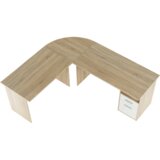 Kondela Kotna računalniška miza, hrast sonoma/bela, MAURUS NEW MA11 | Shoptok.si