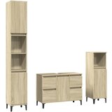 Furnova Kopalniška garnitura 3-delna sonoma hrast inženirski les, (21945835) | Shoptok.si