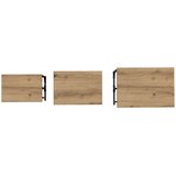  Gnezdeći Kafić 3 pcs hrast artisan Konstruirano drvo | shoptok.hr