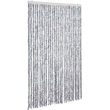 vidaXL Zavesa proti mrčesu bela in siva 120x220 cm šenilja | Shoptok.si