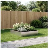 vidaXL Vrtna saksija Srebrna 100 x 100 x 20 cm Nehrđajući čelik - Nehrđajući čelik 100 x 100 x 20 cm 1 | shoptok.hr