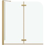  Ograda za tuš Zlatno 120 x 68 x 130 cm ESG staklo i aluminij | shoptok.hr