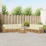  Set vanjskih sofa 9 pcs Bijela i krem 59 x 59 x 37 cm Poliester Cijene