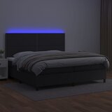 Krevet box spring s madracem LED crni 200x200cm od umjetne kože | Eponuda.ba