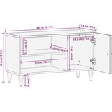 TV omarica 80x31,5x46 cm trden mangov les | Shoptok.si