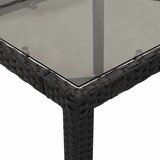  3-dijelni vrtni bistro set od poliratana s jastucima crni | shoptok.hr