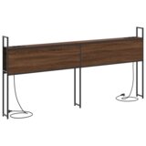  Headboard za shranjevanje z postajo za polnjenje Rjavi hrast, (5000142103) | Shoptok.si
