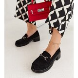 Gemre Women's black heeled suede loafers Grisel | Shoptok.si