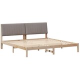  Krevetna konstrukcija Smeđa 200 x 200 cm Čvrsto borovo drvo | shoptok.hr