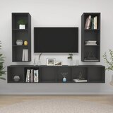  Zidni TV ormarići 4 kom sivi od iverice | shoptok.hr