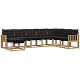 vidaXL Zunanja garnitura za sedenje z blazino 8 pcs Bela in črna, (5000280958) | Shoptok.si