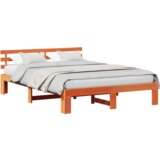  Konstrukcija postelje Rjava 150 x 200 cm Trden borov les, (5000022796) | Shoptok.si