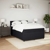  Krevet s oprugama i madracem crni 140 x 190 cm baršunasti | shoptok.hr