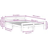 vidaXL Posteljni okvir brez vzmetnice 160x200 cm trdna borovina | Shoptok.si