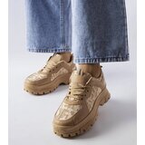 Gemre Dark beige chunky Brunswick sneakers | Shoptok.si
