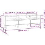 vidaXL TV omarica sonoma hrast 150x30x44,5 cm inženirski les | Shoptok.si
