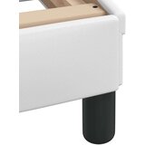  Postelja z vzmetnico bela 100x200 cm umetno usnje | Shoptok.si