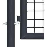  Mrežasta vrtna vrata od pocinčanog čelika 100 x 175 cm siva | shoptok.hr