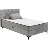 MID.YOU POSTELJA Z VZMETNICO 120 cm x 200 cm , tekstil, leseni material siva | Shoptok.si