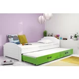 BMS Group Otroška postelja Lili z dodatnim ležiščem - 90x200 cm - bela/zelena