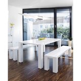 MID.YOU JEDILNA MIZA, bela, visoki sijaj | Shoptok.si