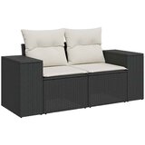  10-dijelni set vrtnih sofa s jastucima crni od poliratana | shoptok.hr