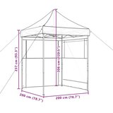 vidaXL Zložljivi pop-up šotor za zabave 2 stranici bež | Shoptok.si