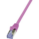 Logilink CQ3019S RJ45 omrežni kabel\, Patch kabel CAT 6a S/FTP 0.25 m roza ognjevaren\, z zaščitnim zapornim zatičem 1 kos, (20418416) Cene