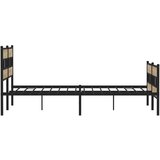 Metalni okvir kreveta bez madraca boja hrasta sonome 200x200 cm | shoptok.hr