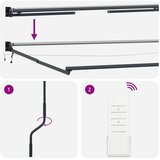  Električni sklopivi okvir tende Antracit 3,5 x 2 m Aluminij | shoptok.hr