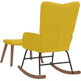 Stolica za ljuljanje s osloncem za noge boja senfa baršunasta | shoptok.hr
