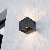  LED solarno zidno svetlo sa senzorom, LED/9W/3,7V, 3000/4000/6000K, IP65, 2600mAh, crna | Eponuda.com
