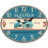 Signes Grimalt Ure Scooter Wall Clock. Modra Cene