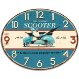 Signes Grimalt Ure Scooter Wall Clock. Modra