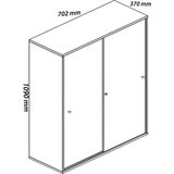 MID.YOU Arhivska Omara Lona Xl, Bela, Siva | Shoptok.si