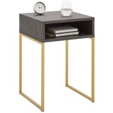 Premium Living nočna Omarica Golden, Črna, Zlata Cene