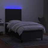  box spring s madracem LED crni 90x200 cm od tkanine | shoptok.hr