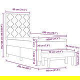vidaXL Box Spring Krevet s madracem i klupom svijetlo siva 80x200 cm tkanina Cijene