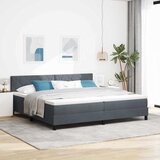  Krevet s opruga kutije Tamno siva 200 x 200 cm Baršun | shoptok.hr