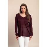 Fenzy Pulover Na Kopčanje, Ljubičasta | shoptok.hr