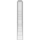 vidaXL Gabionski zid s poklopcima od pocinčanog čelika 300x30x200 cm | shoptok.hr