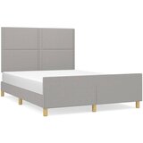 Maison Chic Posteljni okvir - Dvoposteljna postelja - Zakonska postelja brez vzmetnice svetlo siv 140x190 cm blago-J12480, (21769029) | Shoptok.si