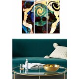 Wallity MDF1005982012 multicolor decorative mdf painting (3 pieces) Cene