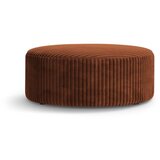 Micadoni Opečnato oranžen tabure iz rebrastega žameta Dia – | Shoptok.si